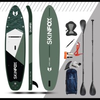 SKINFOX HADDOCK CARBON-SET (335x80x15)  4-TECH L-CORE SUP Paddelboard gruen gruen Board,Bag,Pumpe,CARBON-Paddle,Leash,Kayak-Seat