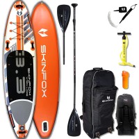 SKINFOX TURTLE CARBON-SET (335x80x15)  4-TECH L-CORE SUP Paddelboard orange Orange Board,Bag,Pumpe,CARBON-Paddle,Leash