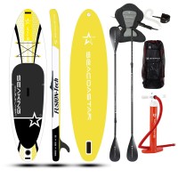 SEACOASTAR SEAKING Carbon-SET (325x80x15) Double-Layer SUP Paddelboard Gelb
